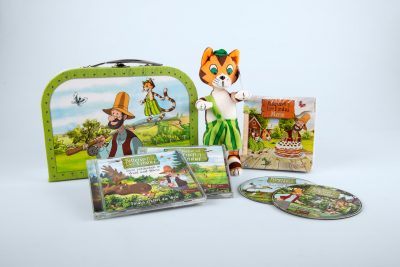 »Pettersson und Findus - Die Geburtstags-Box« | Hörspiel auf 2 CDs, Jewelcases, Plüschfigur, Holz-Memo, limitierter Pappkoffer