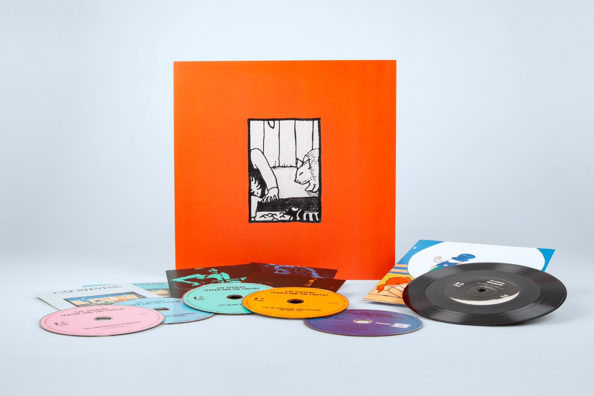 Cat Stevens -Teaser and the Firecat | Universal Music Group: Six-sided gatefold album with slots for the cardboard pockets of the CDs and Blu-ray Disc as well as 7inch vinyl record in maxi pocket