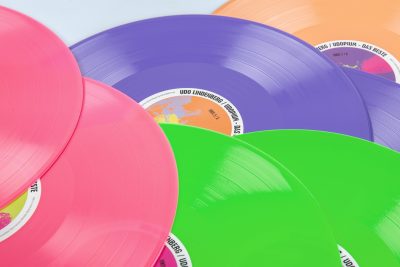 Vinyl records in pink, neon green, purple and apricot | Udo Lindenberg: Udopium - Das Beste