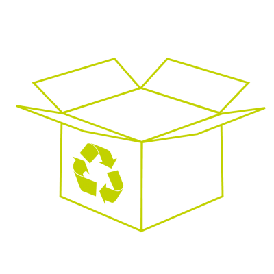 optimal media Grafik Ökologische Verpackungen von Produkte, 30% bis 100% Recyclinganteil