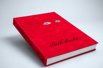 Print finishing process Refined insert with partial varnish for the book "Ruth Marten" by Paul Ziemiak at bindery optimal media